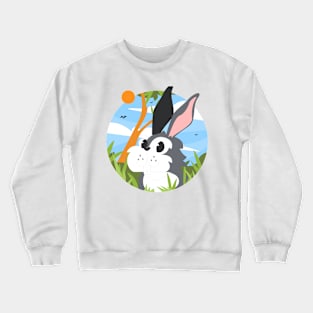 Rabbit Scene Forest Crewneck Sweatshirt